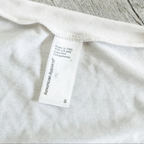 NBW AMERICAN APPAREL White Long Sleeve Shirt - Picture 6 of 6